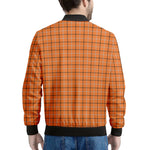 Halloween Tattersall Pattern Print Men's Bomber Jacket