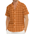 Halloween Tattersall Pattern Print Men's Deep V-Neck Shirt