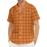Halloween Tattersall Pattern Print Men's Deep V-Neck Shirt