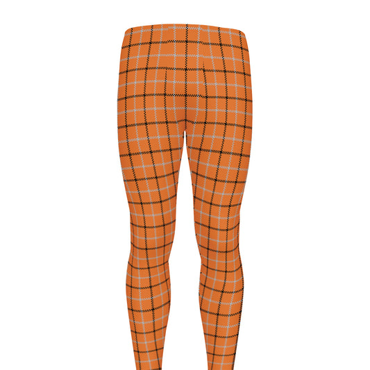 Halloween Tattersall Pattern Print Men's leggings