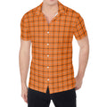 Halloween Tattersall Pattern Print Men's Shirt