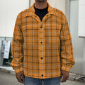 Halloween Tattersall Pattern Print Men's Shirt Jacket