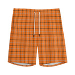 Halloween Tattersall Pattern Print Men's Sports Shorts