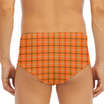 Halloween Tattersall Pattern Print Men's Triangle Swim Briefs