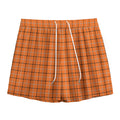 Halloween Tattersall Pattern Print Mesh Shorts