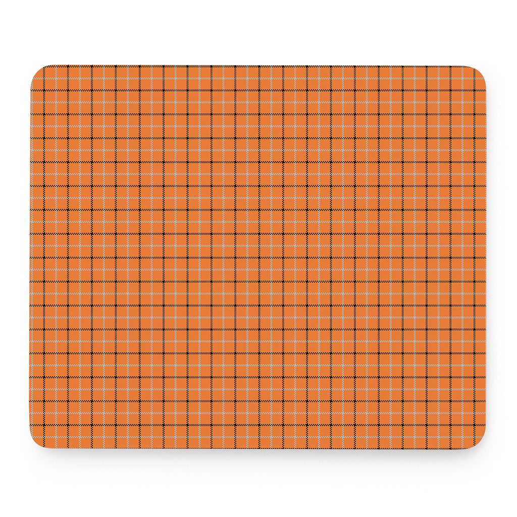 Halloween Tattersall Pattern Print Mouse Pad