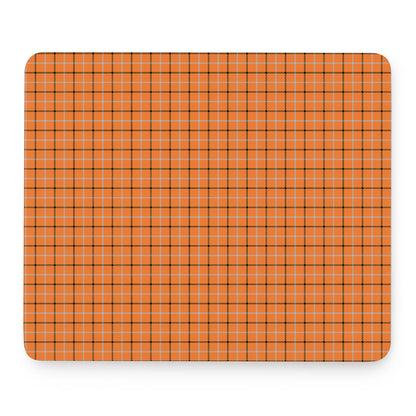 Halloween Tattersall Pattern Print Mouse Pad
