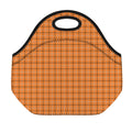 Halloween Tattersall Pattern Print Neoprene Lunch Bag