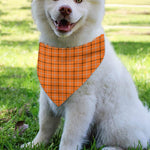 Halloween Tattersall Pattern Print Over The Collar Dog Bandana