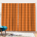 Halloween Tattersall Pattern Print Pencil Pleat Curtains
