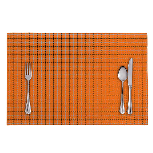 Halloween Tattersall Pattern Print Placemat