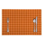 Halloween Tattersall Pattern Print Placemat