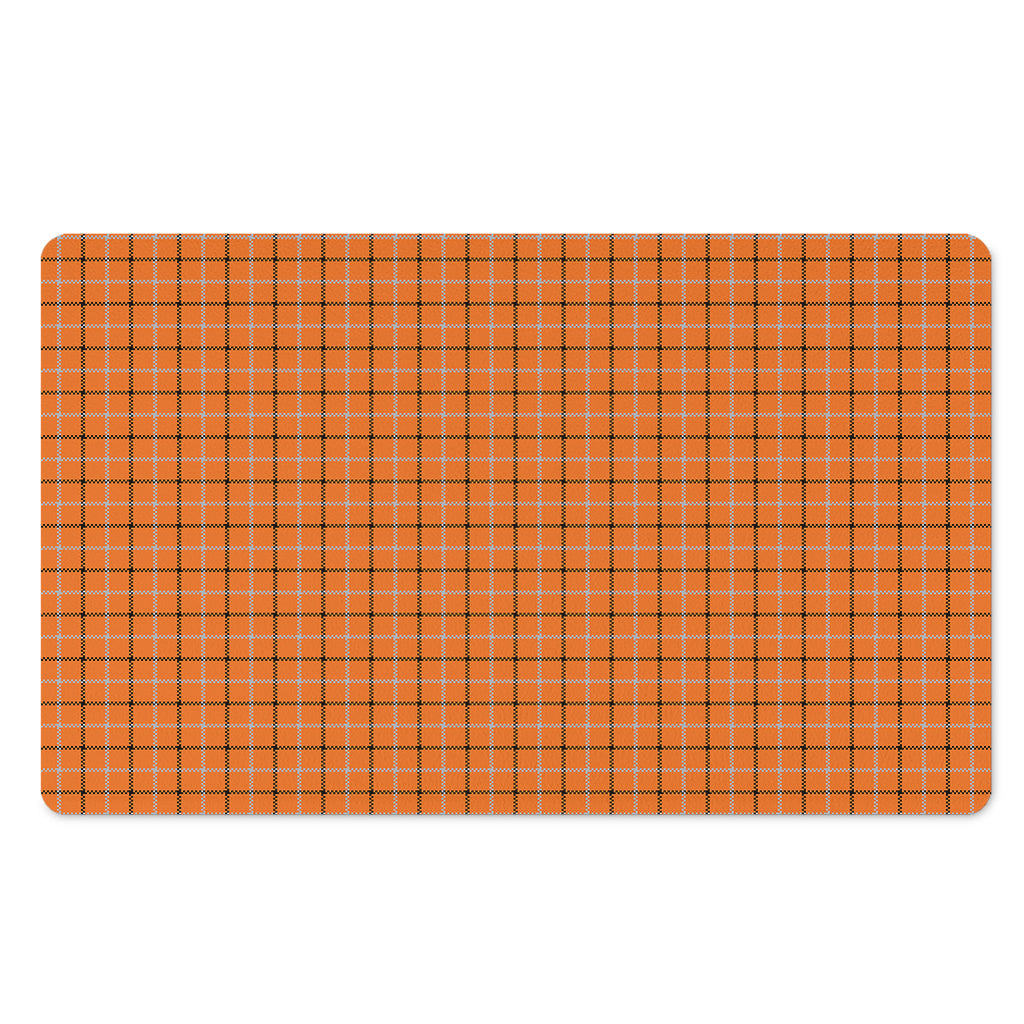 Halloween Tattersall Pattern Print Polyester Doormat