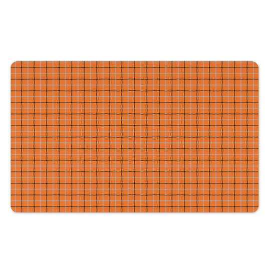 Halloween Tattersall Pattern Print Polyester Doormat