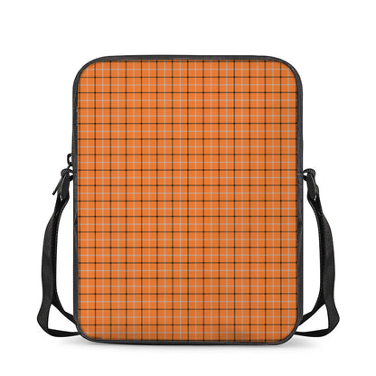Halloween Tattersall Pattern Print Rectangular Crossbody Bag