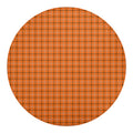 Halloween Tattersall Pattern Print Round Blanket