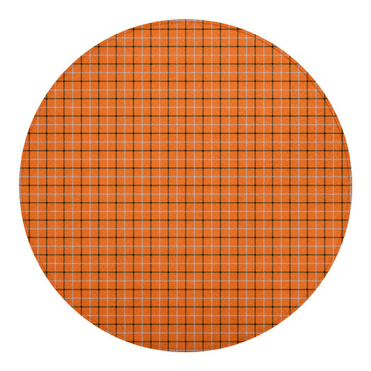 Halloween Tattersall Pattern Print Round Blanket
