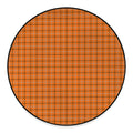 Halloween Tattersall Pattern Print Round Floor Mat