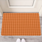 Halloween Tattersall Pattern Print Rubber Doormat