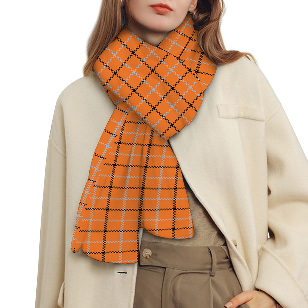 Halloween Tattersall Pattern Print Scarf