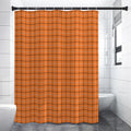 Halloween Tattersall Pattern Print Shower Curtain