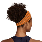Halloween Tattersall Pattern Print Sports Headband