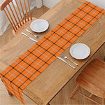 Halloween Tattersall Pattern Print Table Runner