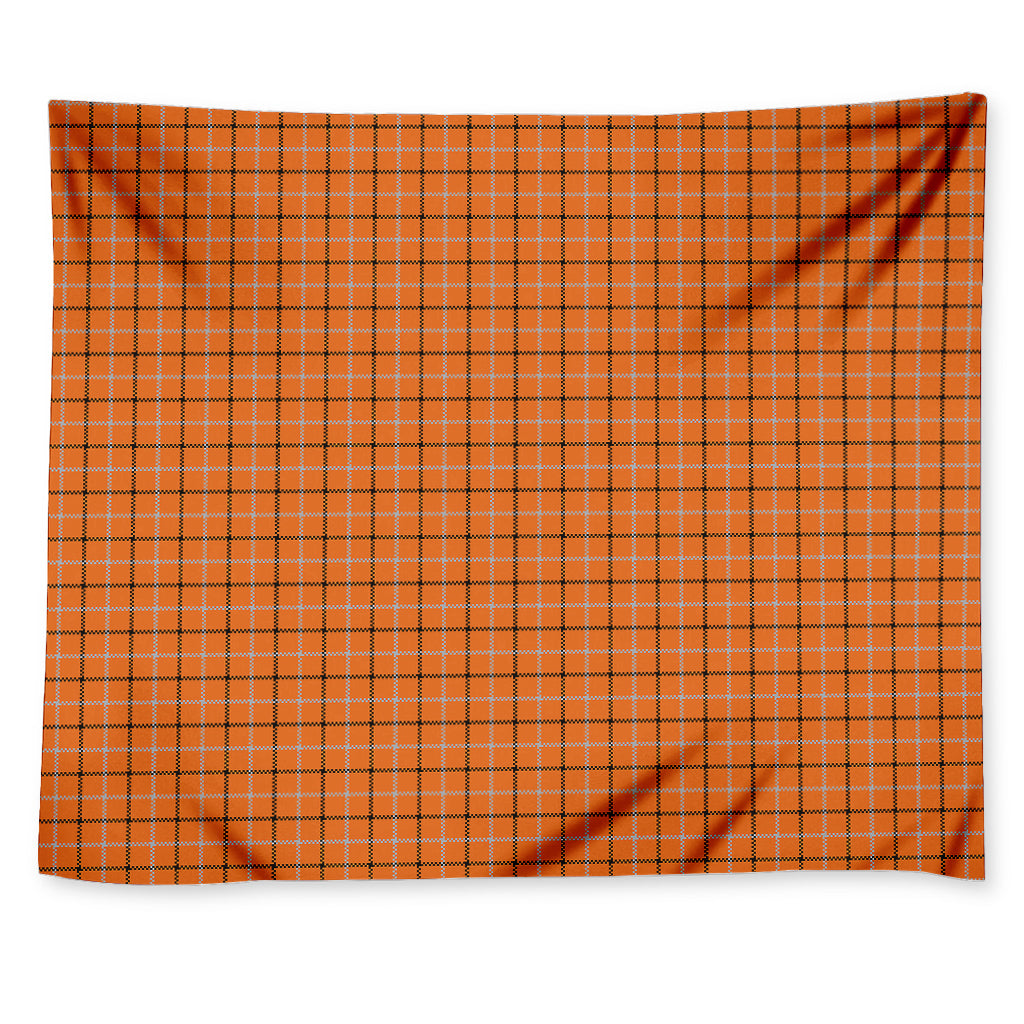 Halloween Tattersall Pattern Print Tapestry