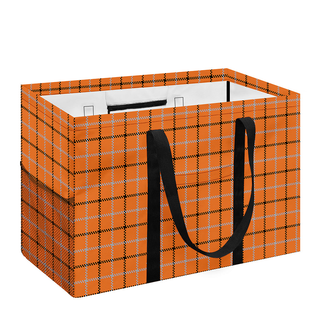Halloween Tattersall Pattern Print Utility Tote Bag