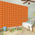 Halloween Tattersall Pattern Print Wall Sticker