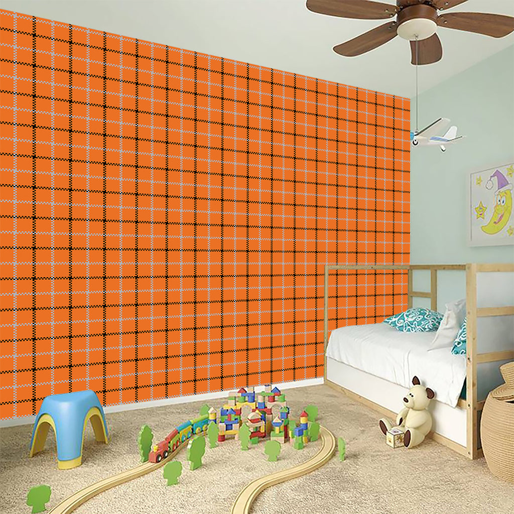 Halloween Tattersall Pattern Print Wall Sticker