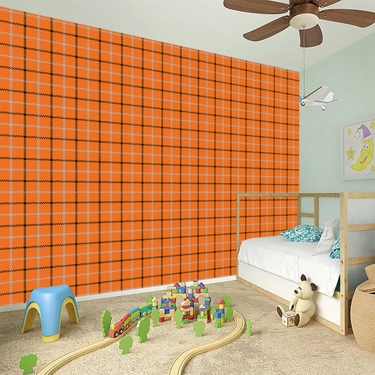 Halloween Tattersall Pattern Print Wall Sticker