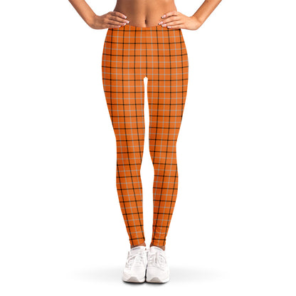 Halloween Tattersall Pattern Print Women's Leggings