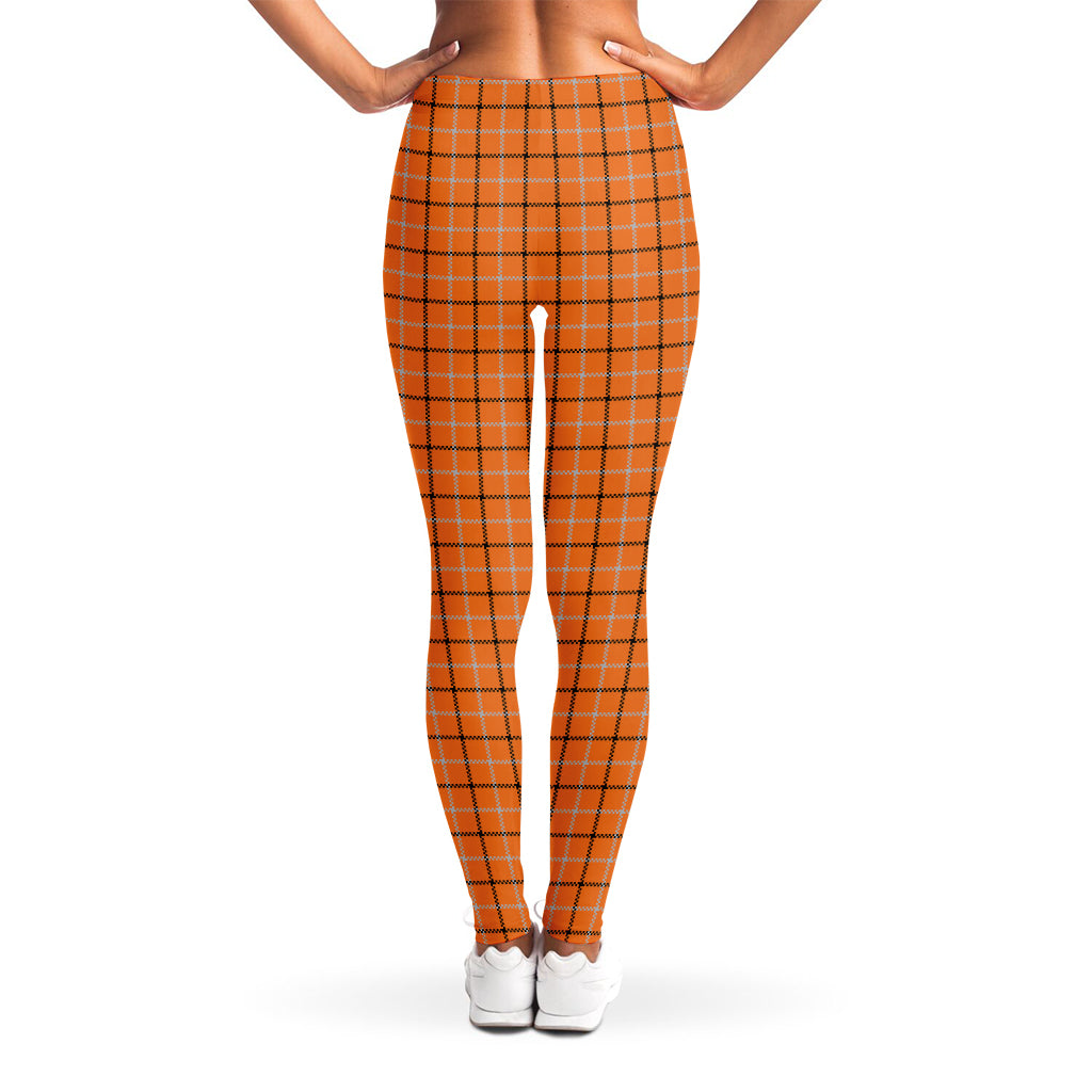 Halloween Tattersall Pattern Print Women's Leggings