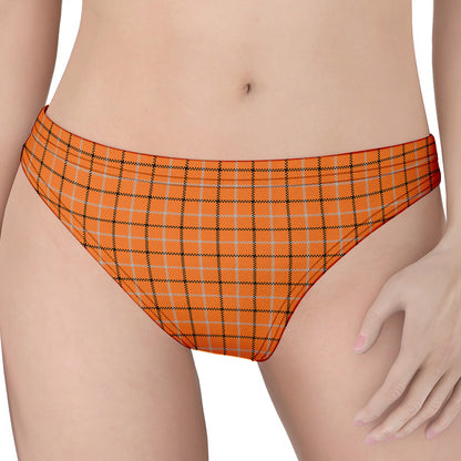 Halloween Tattersall Pattern Print Women's Thong