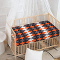 Halloween Themed Argyle Pattern Print Baby Crib Sheet
