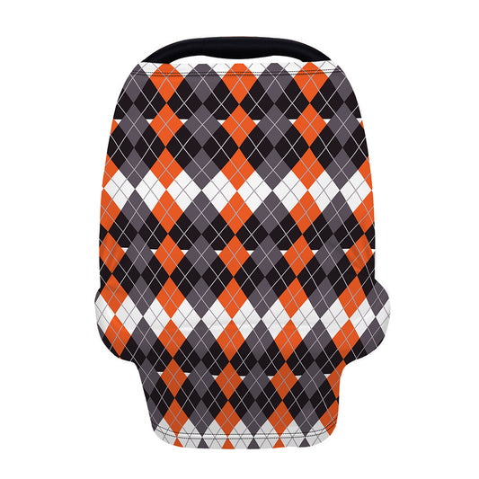 Halloween Themed Argyle Pattern Print Baby Seat Cover