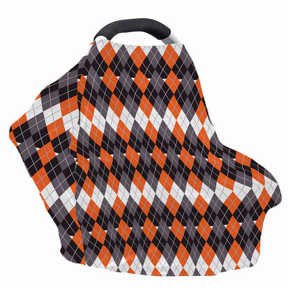 Halloween Themed Argyle Pattern Print Baby Seat Cover