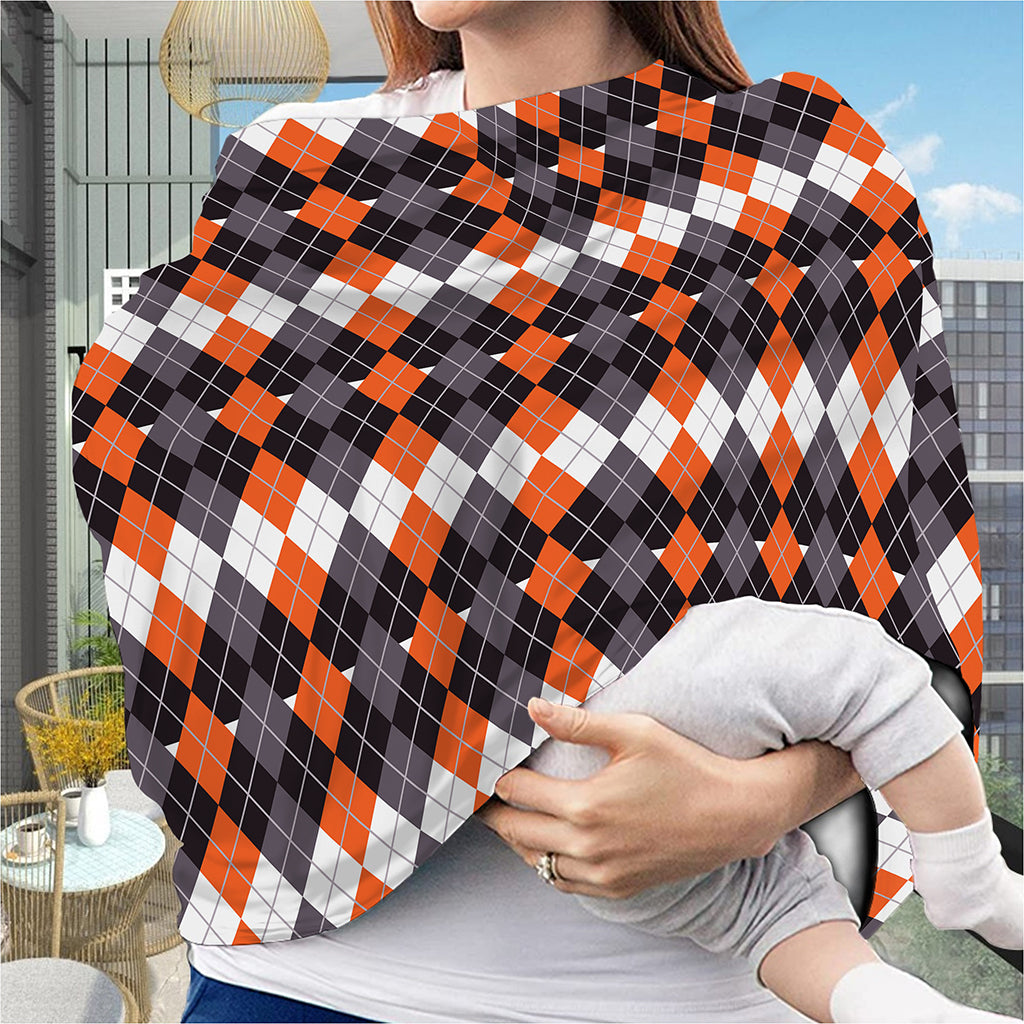 Halloween Themed Argyle Pattern Print Baby Seat Cover