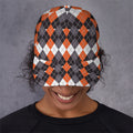 Halloween Themed Argyle Pattern Print Baseball Cap