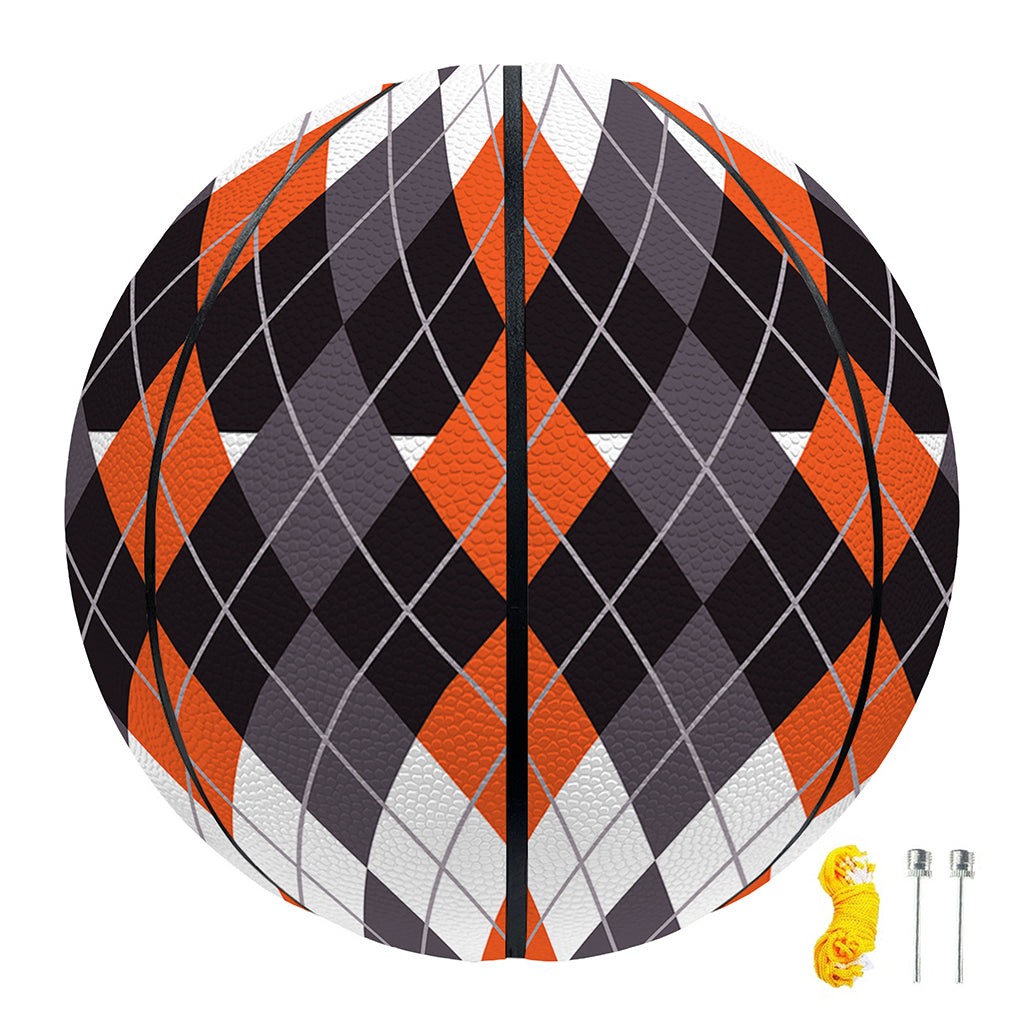 Halloween Themed Argyle Pattern Print Basketball