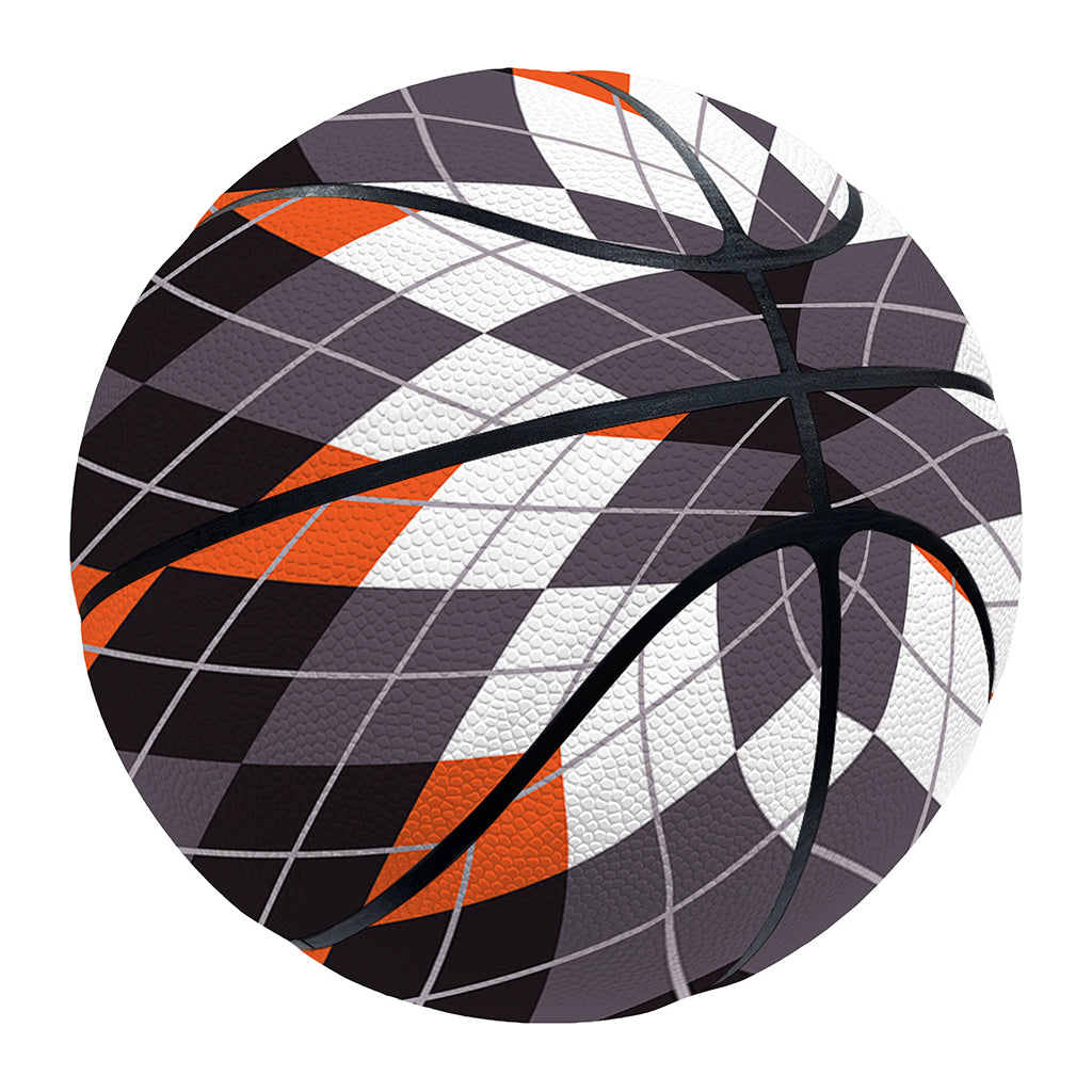 Halloween Themed Argyle Pattern Print Basketball