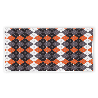 Halloween Themed Argyle Pattern Print Beach Towel