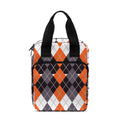 Halloween Themed Argyle Pattern Print Bible Tote Bag
