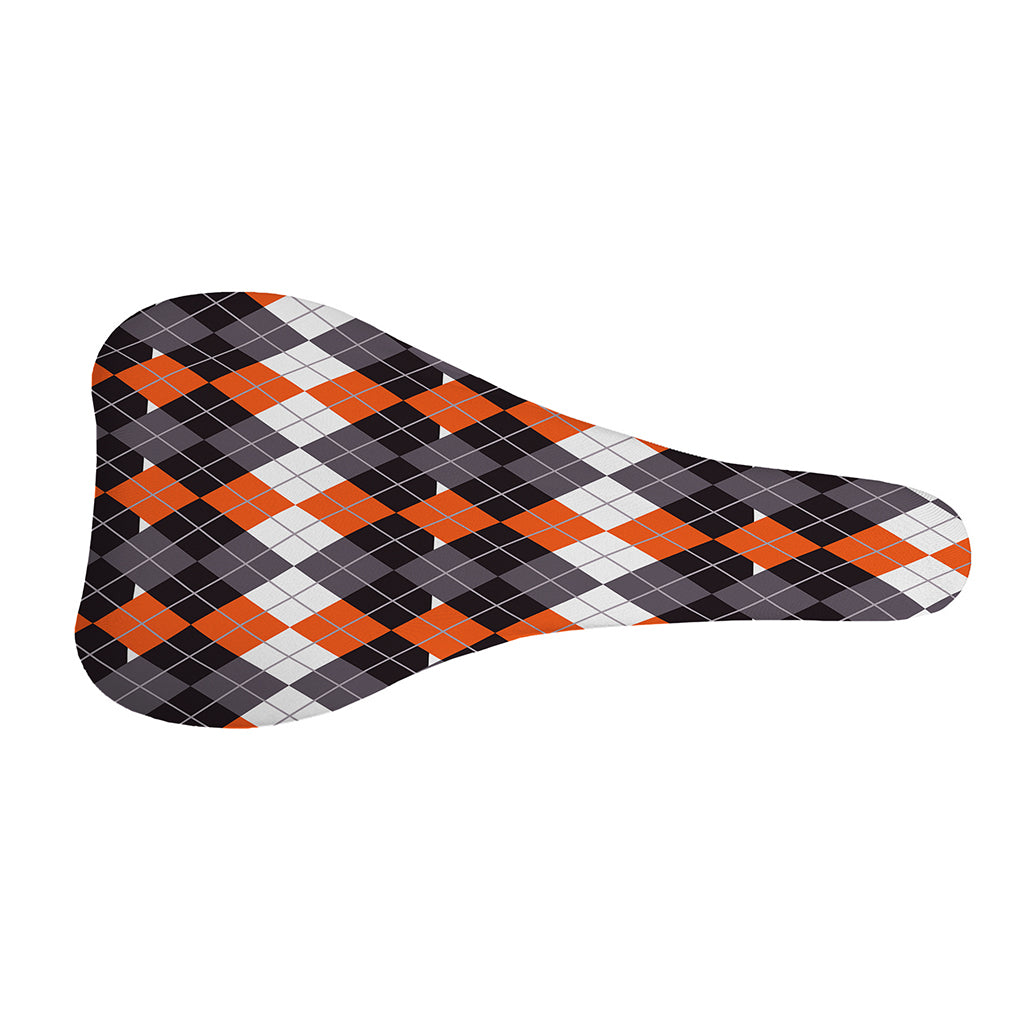Halloween Themed Argyle Pattern Print Bicycle Seat Cover