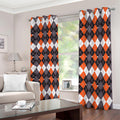 Halloween Themed Argyle Pattern Print Dimout Grommet Curtains