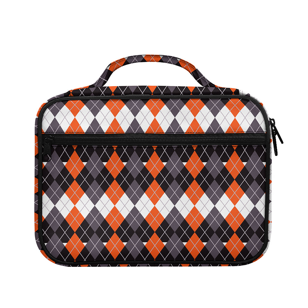 Halloween Themed Argyle Pattern Print Briefcase Bible Bag