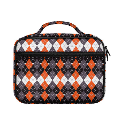 Halloween Themed Argyle Pattern Print Briefcase Bible Bag