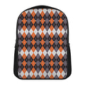 Halloween Themed Argyle Pattern Print Casual Backpack