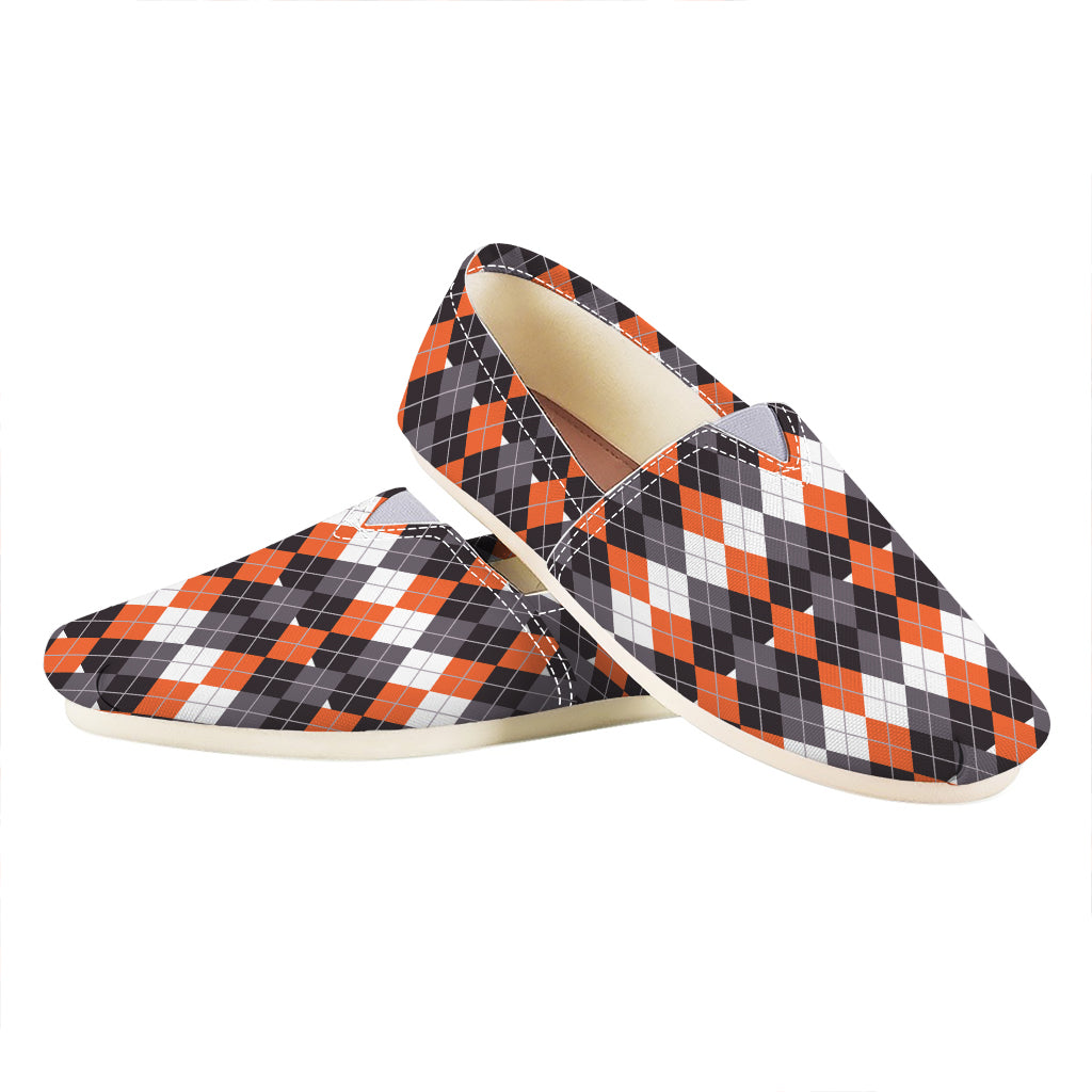 Halloween Themed Argyle Pattern Print Casual Shoes